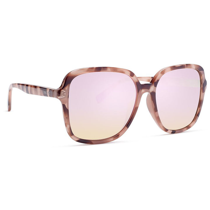 D'Blanc Magnolia Sunglasses - Women's Peach Leopard/Rose Flash Polarized