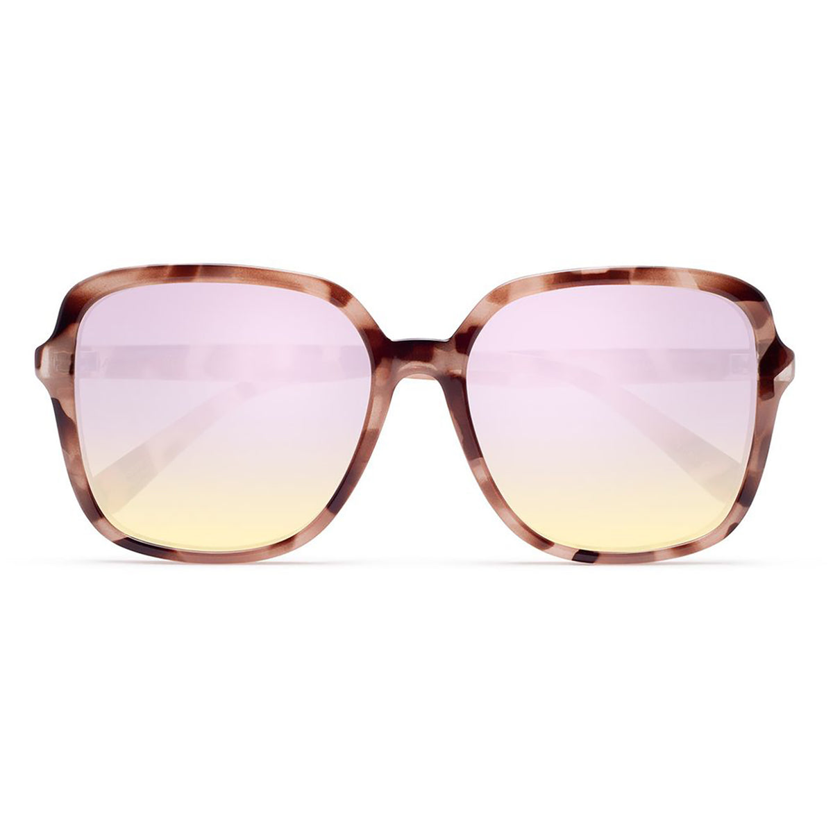 D'Blanc Magnolia Sunglasses - Women's Peach Leopard/Rose Flash Polarized