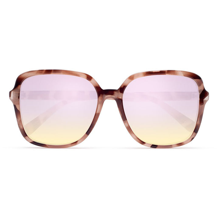 D'Blanc Magnolia Sunglasses - Women's Peach Leopard/Rose Flash Polarized