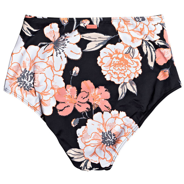 Roxy Full High-Waist Bikini Bottoms - Women's Anthracite Floral
