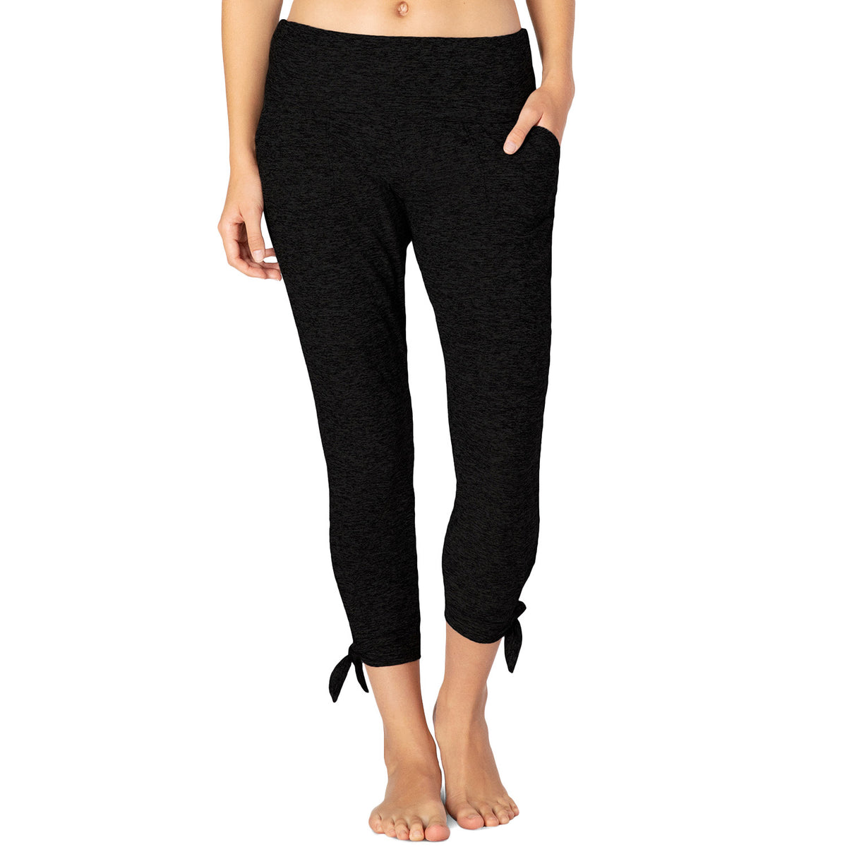 Beyond Yoga Keep It Lightweight And Easy Foldover Midi Sweatpants - Women's Darkest Night