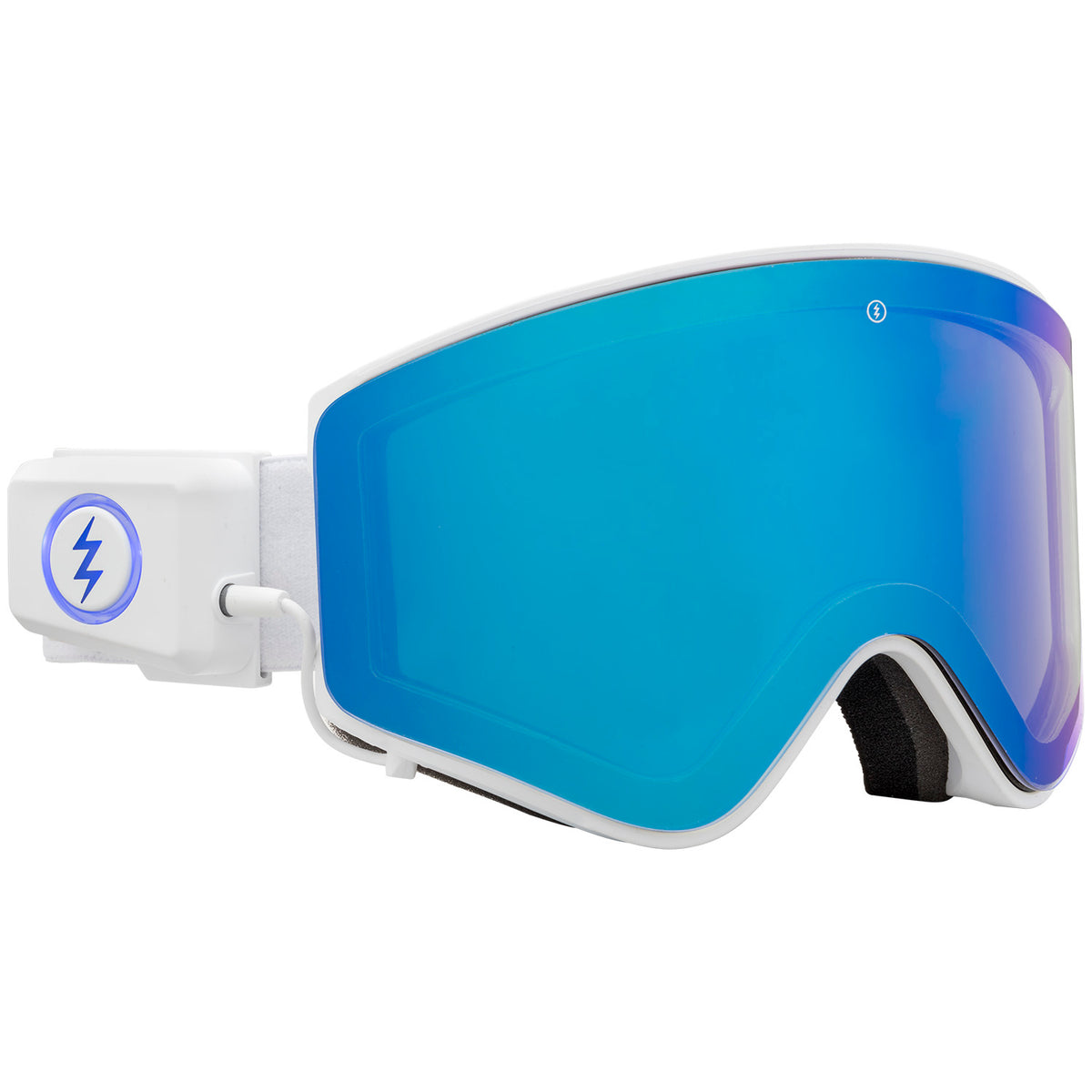 Electric Electron Goggles Matte White/Blue Chrome