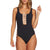 Volcom Simply Rib One-Piece Swimsuit - Women's Black