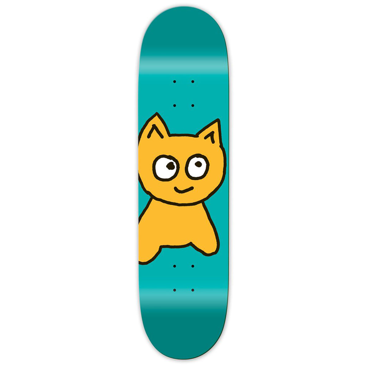 Meow Big Cat Teal 8.25 Skateboard Deck