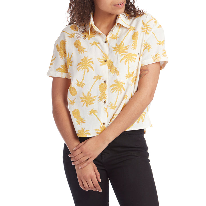 Billabong Hana Koa Shirt - Women's White Cap