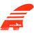 FCS II JW PC Large Tri Fin Set White/Red
