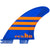 FCS II JW PC Medium Tri Fin Set Orange/Blue