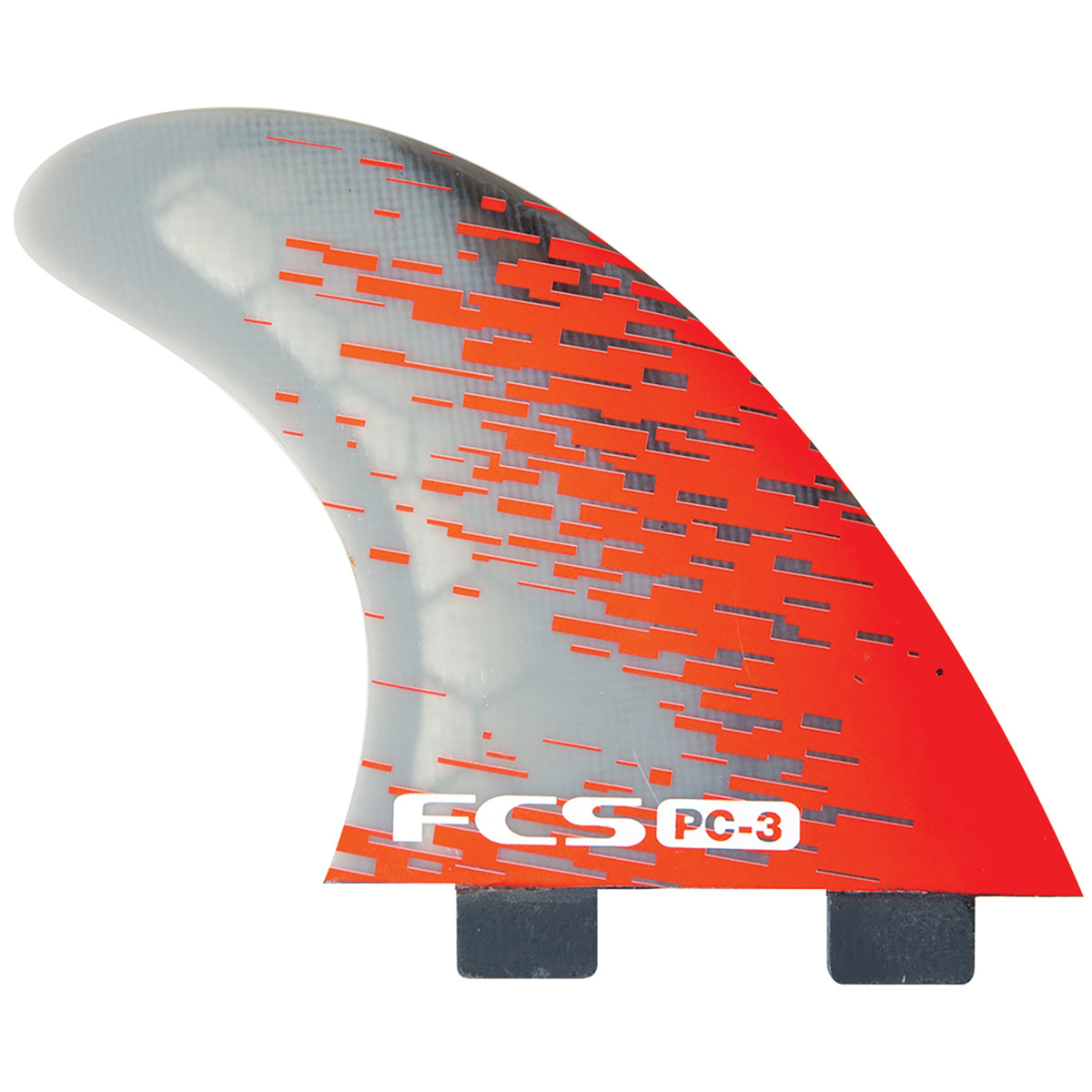 FCS PC-3 Small Tri Fin Set Red Smoke