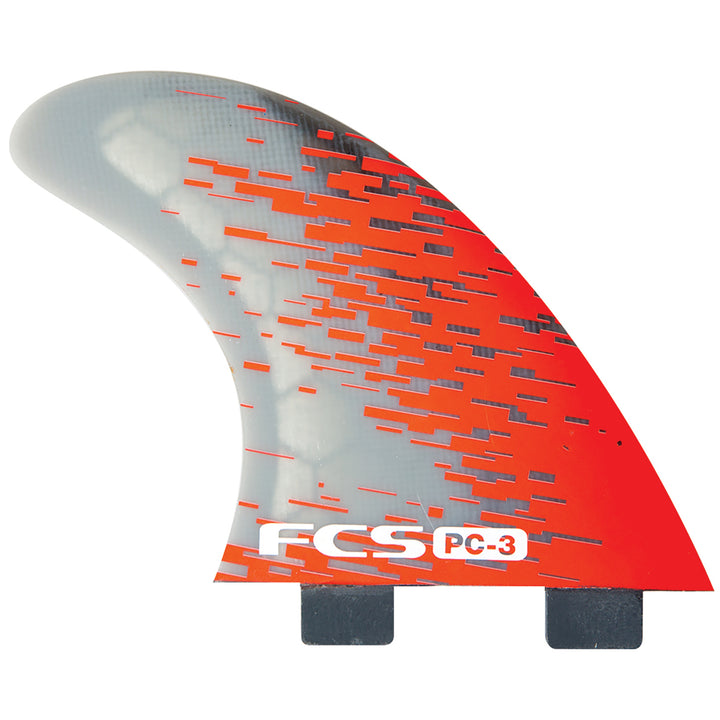 FCS PC-3 Small Tri Fin Set Red Smoke