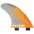 FCS PC-7 Large Tri Fin Set Orange Smoke