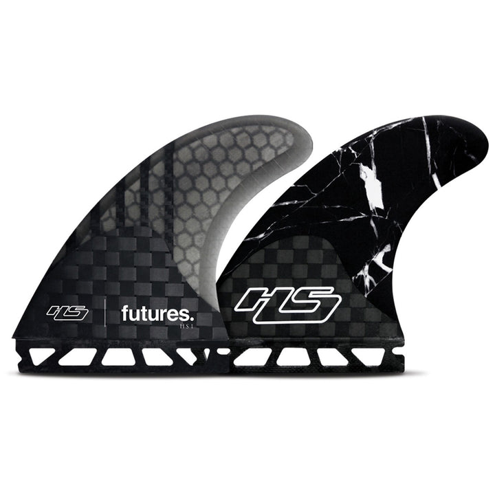 Futures HS1 Large Tri Fin Set Black Marble