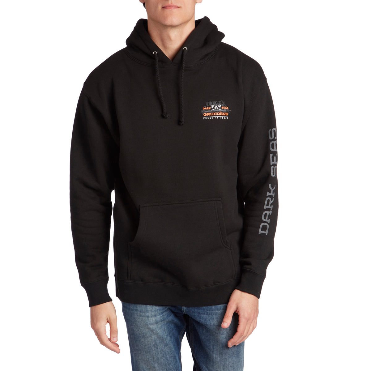 Dark Seas X Grundens Surface Waves Hoodie Black
