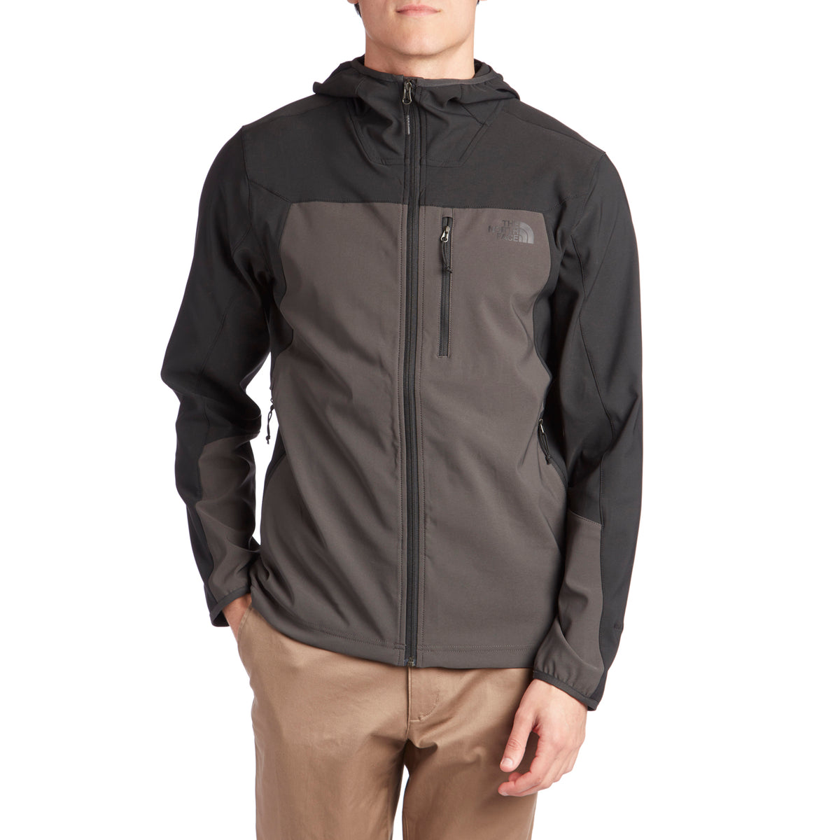 The North Face Apex Nimble Hooded Windbreaker Asphalt Grey/TNF Black