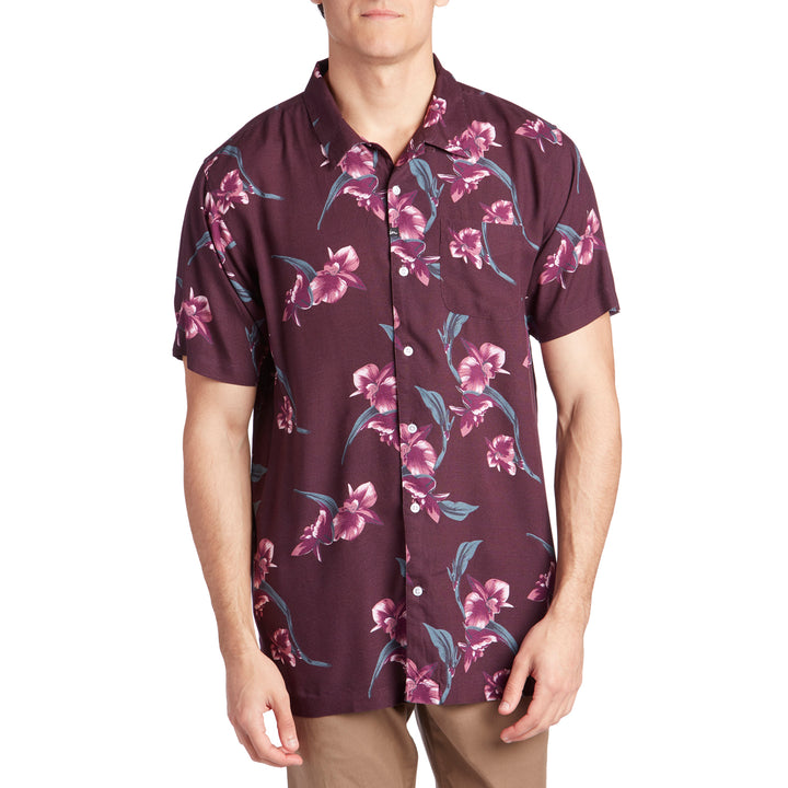 Imperial Motion Kingpin Short-Sleeve Shirt Burgundy