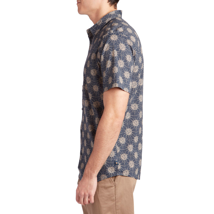 Roark Bless Up Short-Sleeve Shirt Navy