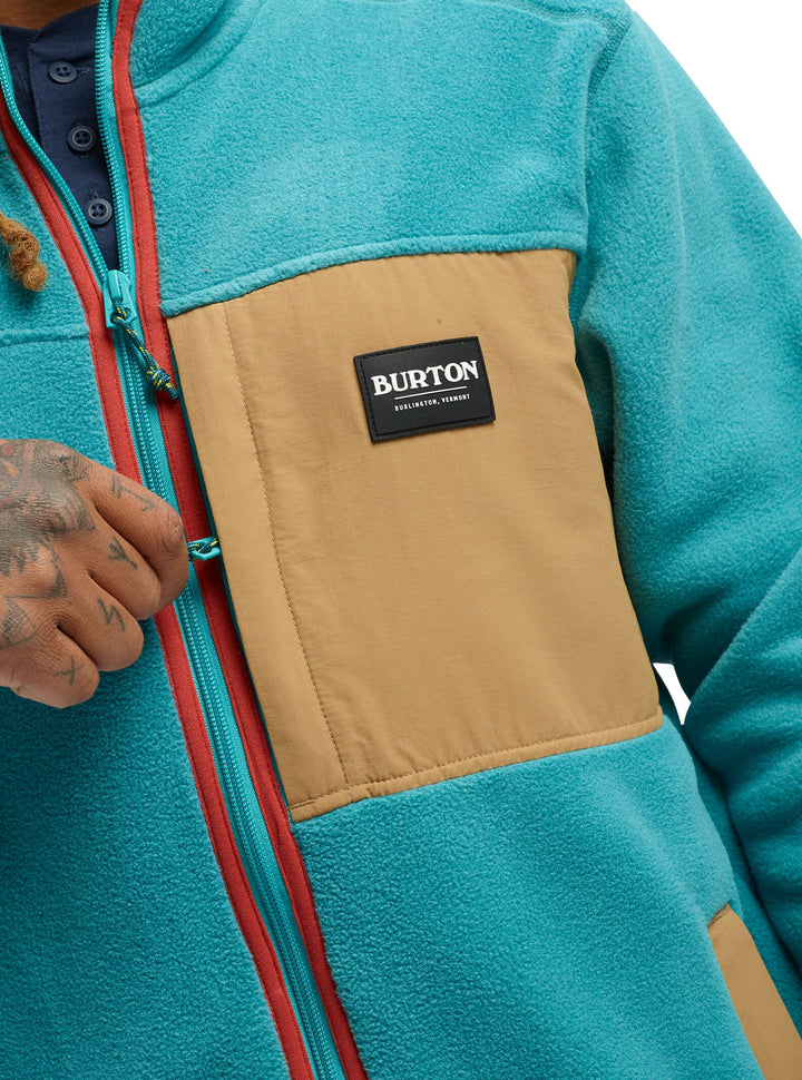 Burton Hearth Full-Zip Fleece Green-Blue Slate / Kelp