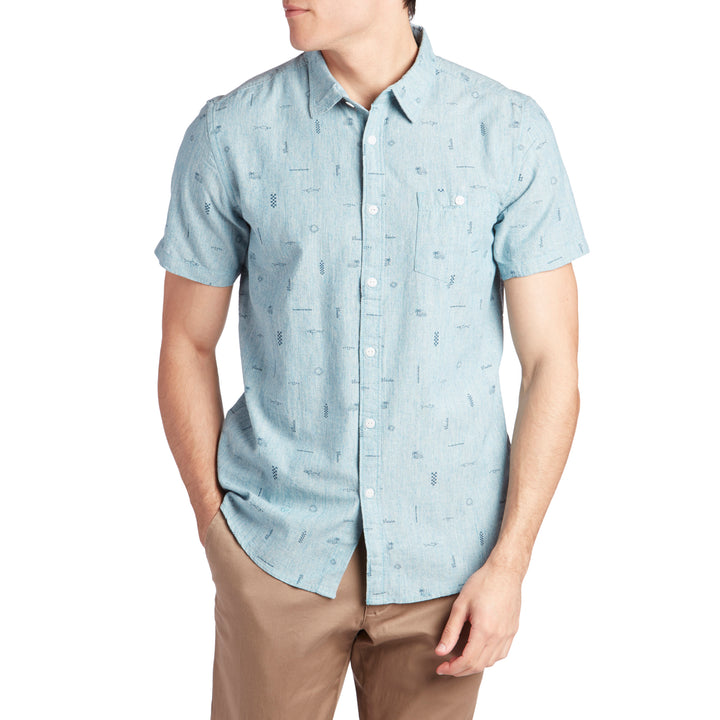Vissla Gado Gadoo Short-Sleeve Shirt Blue Heather