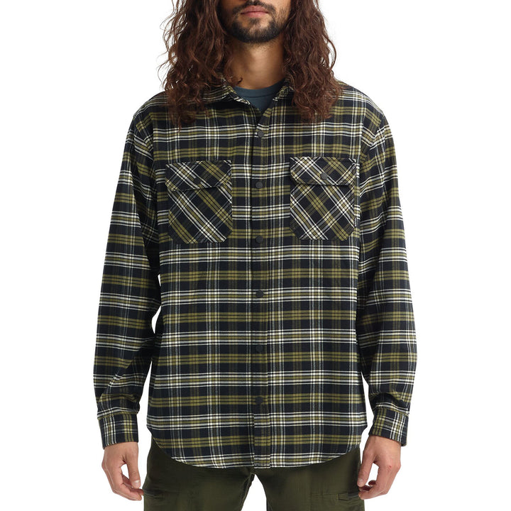 Burton Brighton Tech Flannel Martini Olive Plaid