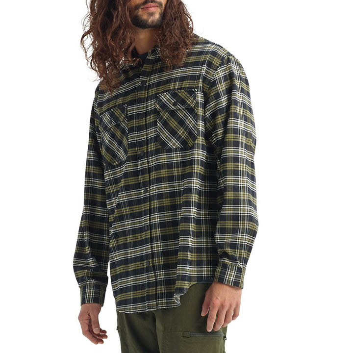 Burton Brighton Tech Flannel Martini Olive Plaid
