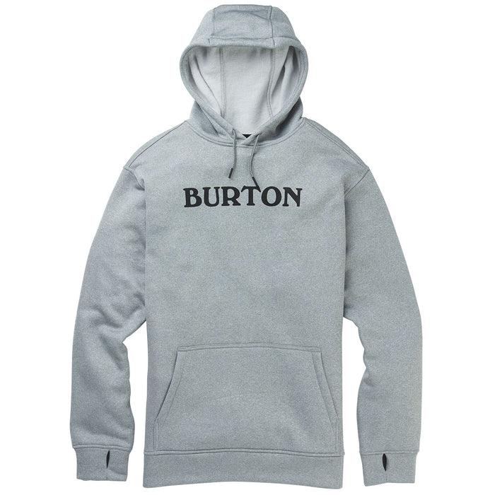 Burton Oak Pullover Hoodie Horizontal Logo Gray Heather