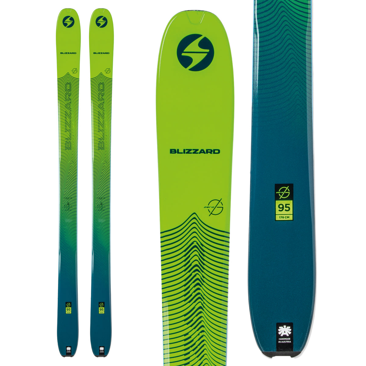 Blizzard Zero G 95 Skis 2020 Green/Blue