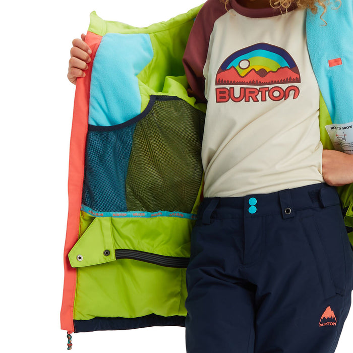 Burton GORE-TEX Stark Jacket - Kids' Blue Curacao/Dress Blue/Georgia Peach