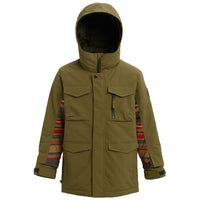 Burton Covert Jacket - Big Boys' Martini Olive/Gratz Stripe::Martini Olive/Gratz Stripe