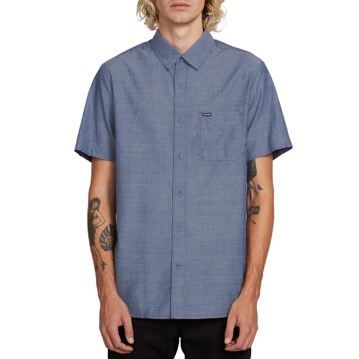 Volcom Mark Mix Short-Sleeve Shirt Tidal Blue