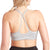 Beyond Yoga True To Stripe Bra - Women's White Heather Surf Stripe Back View