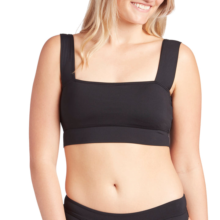Billabong Sol Searcher Square Neck Bikini Top - Women's Black Pebble