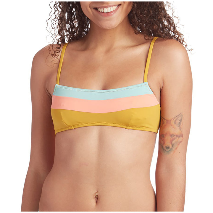 Rhythm North Shore Scoop Bikini Top - Women's Chartreuse