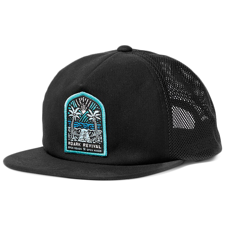 Roark Palm Eyes Trucker Hat Black