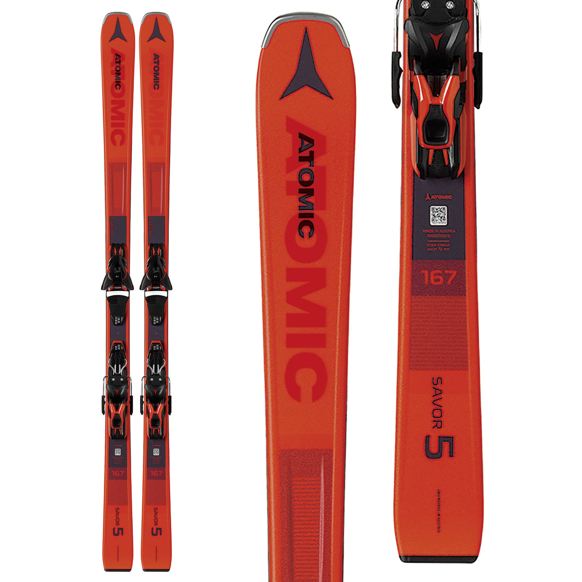 Atomic Savor 5 Skis + FT 10 GW Bindings 2020 Red