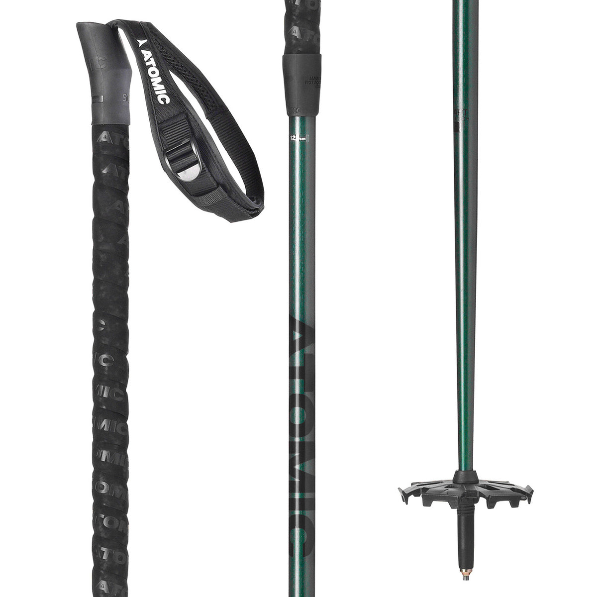 Atomic BCT Freeride SQS Ski Poles 2020 Green/Grey