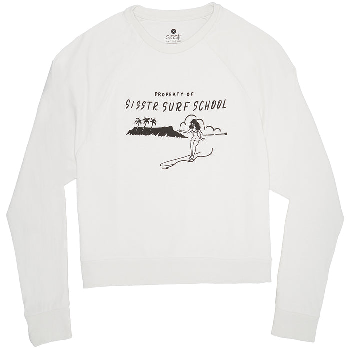Sisstrevolution Surf School Pullover - Women's Vintage White