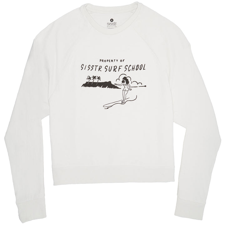 Sisstrevolution Surf School Pullover - Women's Vintage White
