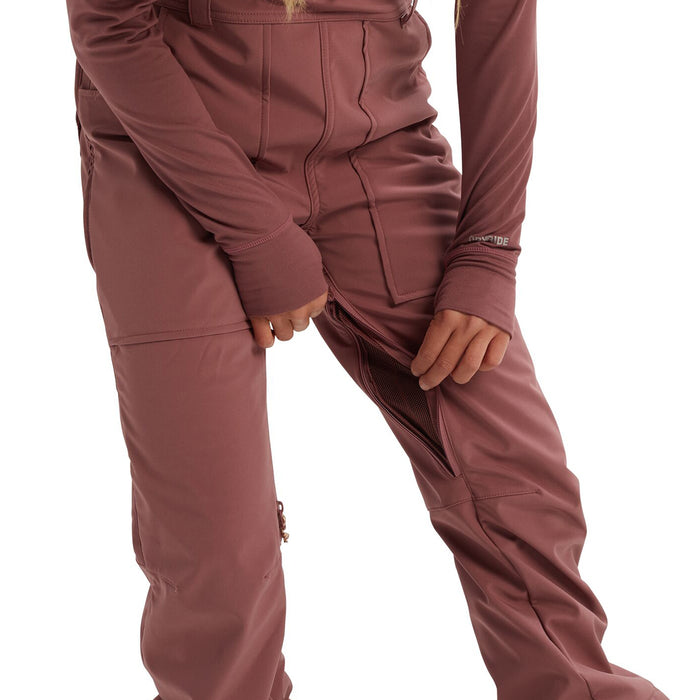 Burton Avalon Softshell Bibs - Women's Rose Brown