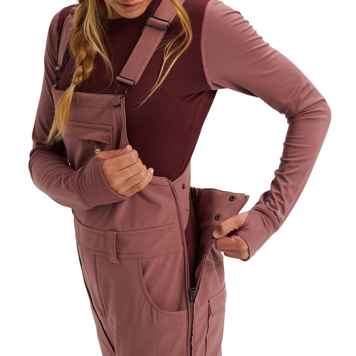 Burton Avalon Softshell Bibs - Women's Rose Brown