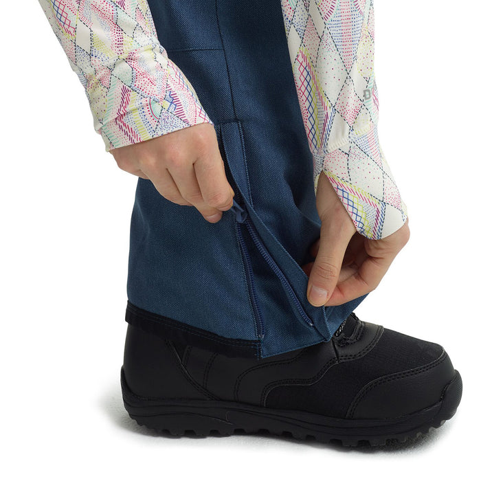 Burton Avalon Stretch Denim Bibs - Women's Light Denim
