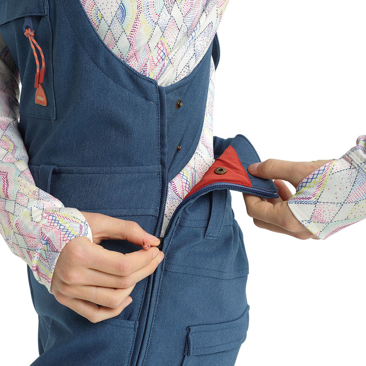 Burton Avalon Stretch Denim Bibs - Women's Light Denim