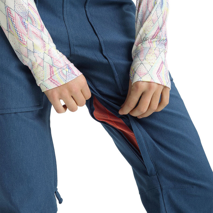 Burton Avalon Stretch Denim Bibs - Women's Light Denim