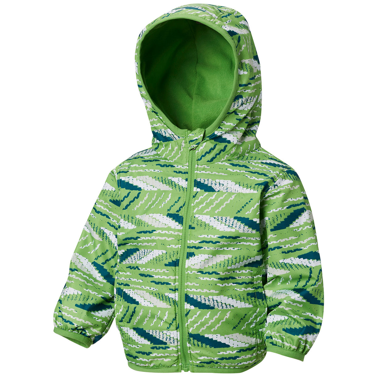 Columbia Mini Pixel Grabber II Jacket - Infants' Cyber Green Beach Stripe