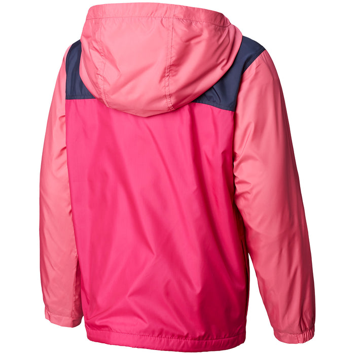 Columbia Mountain Side Lined Windbreaker - Girls' Haute Pink, Wild Geranium