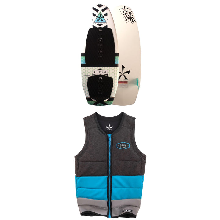 Phase Five Venom Wakesurf Board + Mens Pro Wakesurf Vest
