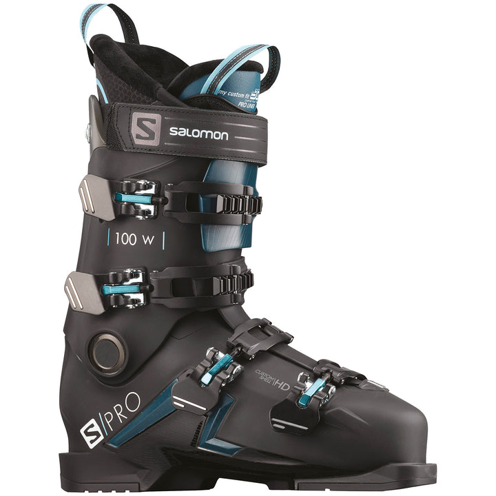 Salomon S/Pro 100 W Ski Boots - Women's 2021 Black/Maroccan Blue/Scuba Blue