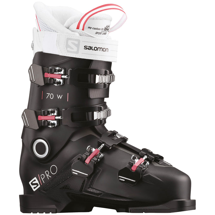 Salomon S/Pro 70 W Ski Boots - Women's 2021 Black/Garnet Pink/White