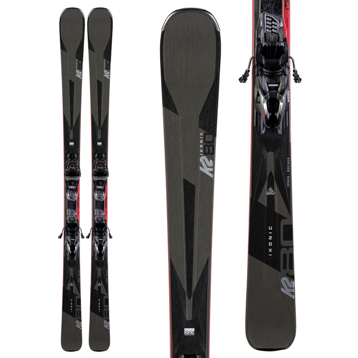 K2 Ikonic 80 Skis + M3 10 Compact Quikclik Bindings 2020