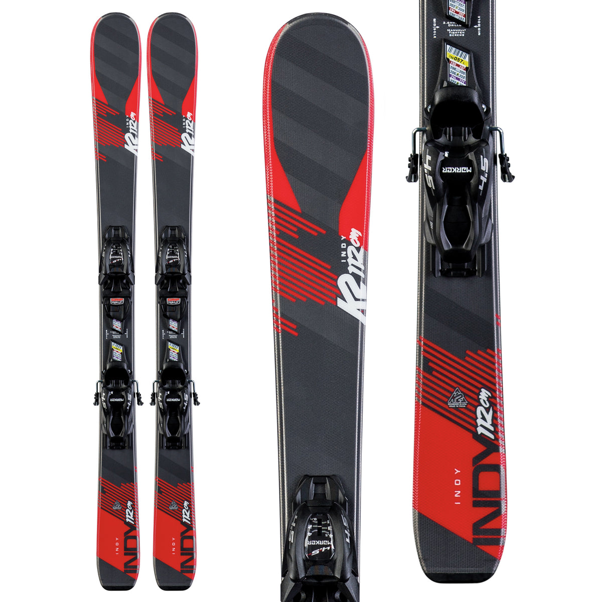 K2 Indy Skis + 4.5 FDT Bindings - Boys' 2020