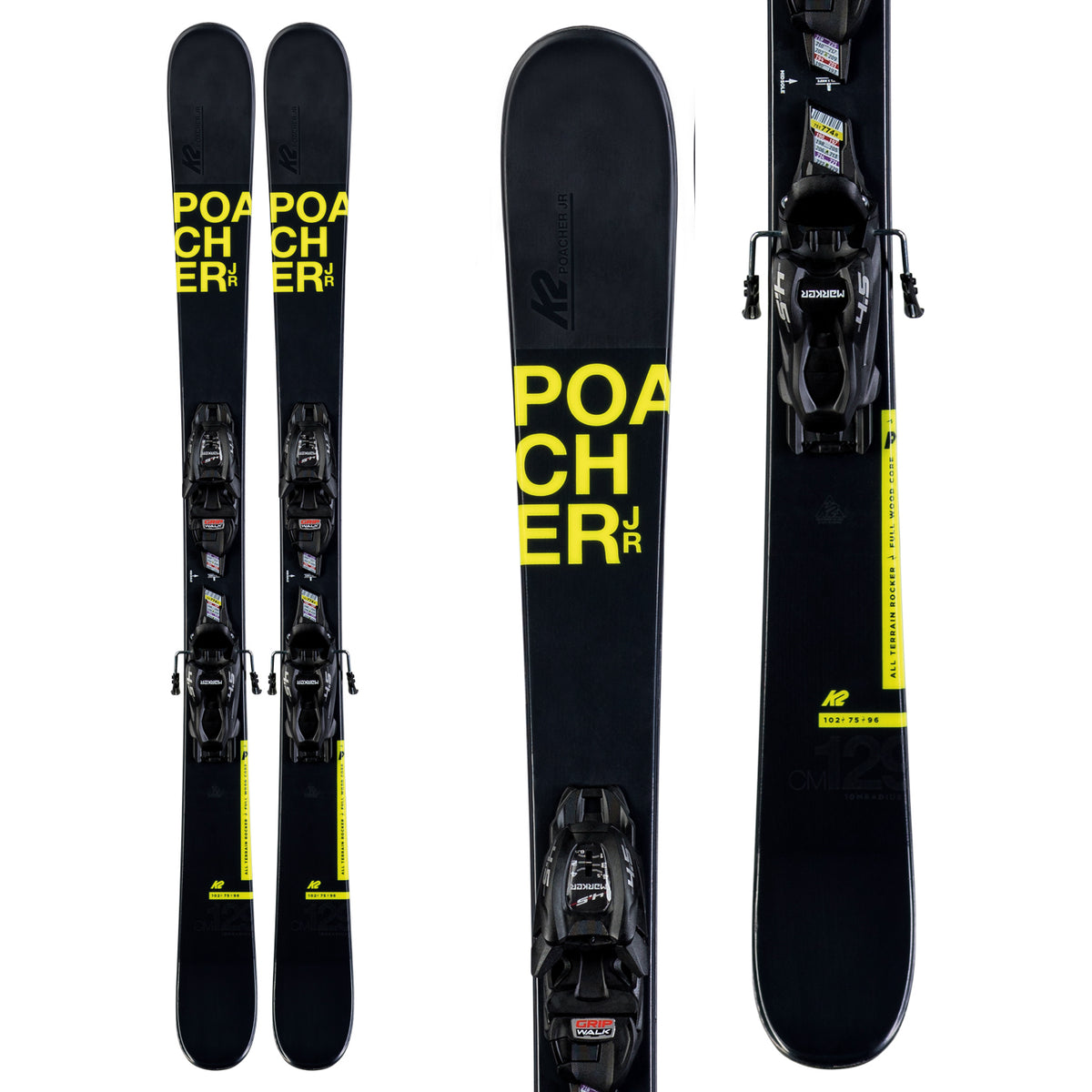 K2 Poacher Jr Skis + 4.5 FDT Bindings - Little Boys' 2020