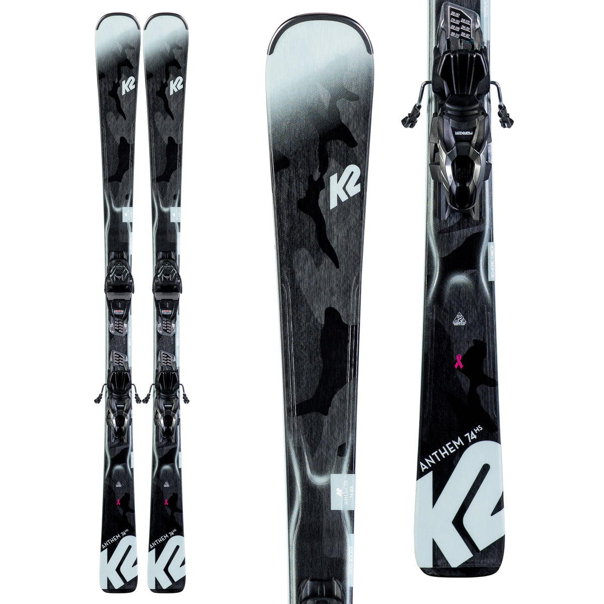 K2 Anthem 74 Skis + ER3 10 Compact Quikclik Bindings - Women's 2020